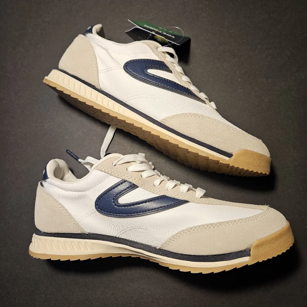 Tretorn Rawlins Sneaker Made In Sweden Navy Creme White Tennis Shoe - Picture 2 of 14